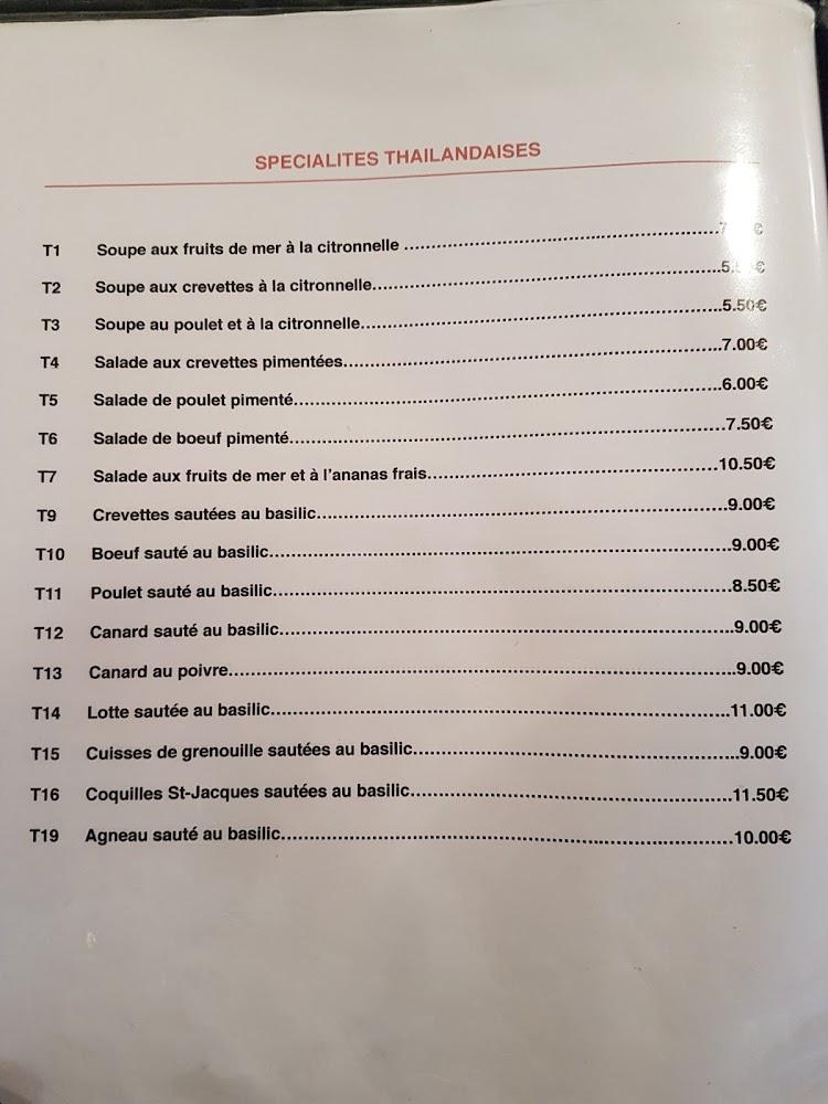 Restaurant Le Nouveau Jardin Thaïlandais - Menu Image 4